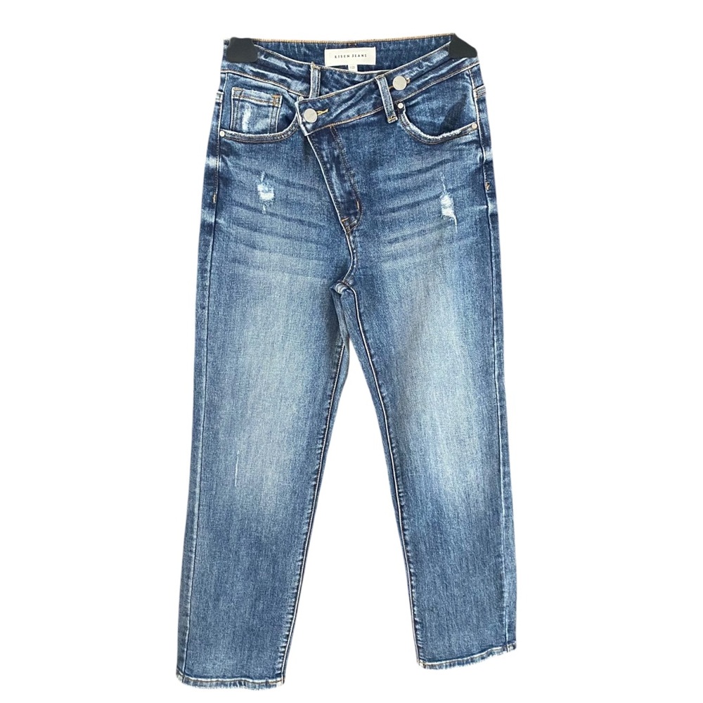 Risen Crossover Women's Blue Denim Jeans Size 25